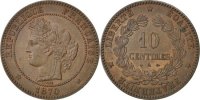 France 10 Centimes Coin, Cérès, Paris, Bronze, KM:815.1 -