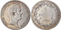 France 5 Francs Coin, Louis-Philippe, Lille, Silver -