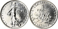 France Franc Coin, Semeuse, FDC, Nickel, KM:925.1 -