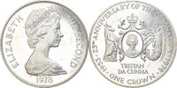 Tristan Da Cunha Crown Coin, Elizabeth II, Pobjoy Mint, Silver -