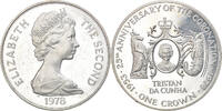 Tristan Da Cunha Crown Coin, Elizabeth II, Pobjoy Mint, Silver -