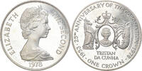 Tristan Da Cunha Crown Coin, Elizabeth II, Pobjoy Mint, Silver -