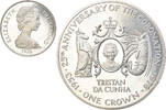 Tristan Da Cunha Crown Coin, Elizabeth II, Pobjoy Mint -