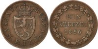 German States Kreuzer Coin, NASSAU, Adolph, Wiesbaden -