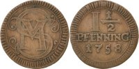 German States 1-1/2 Pfenning Coin, MUNSTER, Copper, KM:336 -