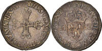 France 1/4 d'écu à la croix de face Coin, Louis XIII, Saint-Lô -