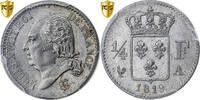 France 1/4 Franc Louis XVIII, Louis XVIII, Paris, Silver, PCGS -