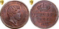 Kingdom of the Two Sicilies 2 Tornesi Ferdinando II, Naples, TOP POP -