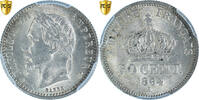 France 50 Centimes Coin, Napoleon III, Paris, PCGS, MS63 -