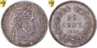 France 50 Centimes Coin, Louis-Philippe, Paris, PCGS, AU58 -