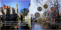 Belgium Coffret 1c. à 2€ + jeton Coffret 1c. à 2€ + token, Bruges historic Center, série FDC -