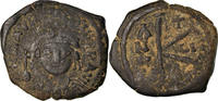 Half Follis Coin, Maurice Tiberius, Thessalonica, Copper -