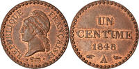 France Centime Coin, Dupré, Paris, Bronze, KM:754 -