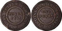 Great Britain Penny Token Coin, Birmingham and Swansea, Birmingham -
