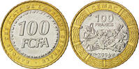 Central African States 100 Francs Coin, Bi-Metallic, KM:15 -