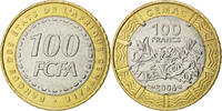 Central African States 100 Francs Coin, Bi-Metallic, KM:15 -