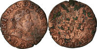 France Double Tournois 1581 Poitiers Coin, Henri III, Poitiers, Copper S 32,95 EUR  plus 4,95 EUR verzending