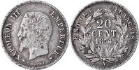 France 20 Centimes Coin, Napoleon III, Napoléon III, Paris -