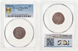 France 2 Centimes Coin, Napoleon III, Napoléon III, Rouen, PCGS -