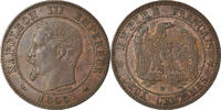 France 2 Centimes Coin, Napoleon III, Strasbourg, KM 776.3 -