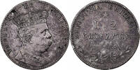 Eritrea 2 Lire Italian Eritrea, Umberto I, Rome, Silver, KM:3 -
