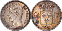 France 1/4 Franc Coin, Charles X, Paris, Silver, KM:722.1 -