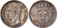 France 1/4 Franc Coin, Charles X, Paris, Silver, KM:722.1 -