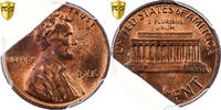 United States Cent Lincoln, Philadelphia, Clipped, Bronze, PCGS, MS64RB -