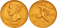 Italy 100 Lire Vittorio Emanuele III, Rome, Gold, KM:66 -