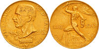 Italy 100 Lire Vittorio Emanuele III, Rome, Gold, PCGS, KM:66 -