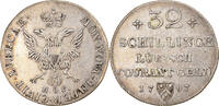 German States 32 Schilling, Gulden Coin, LUBECK, Silver -