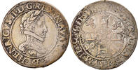 France Franc Coin, Béarn, Henri II, Pau, Silver -