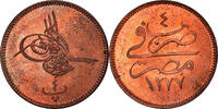 Egypt 4 Para Coin, Abdul Aziz, Bronze, KM:240 -