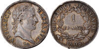 France Franc Coin, Napoléon I, Limoges, Fautée, Silver -