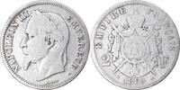 France 2 Francs Coin, Napoleon III, Paris, KM 807.1 -