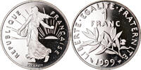 France Franc Coin, Semeuse, Paris, Proof, Nickel, KM:925.1 -