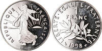 France Franc Coin, Semeuse, Paris, Proof, Nickel, KM:925.1 -