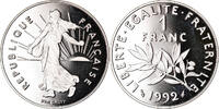 France Franc Coin, Semeuse, Paris, Proof, Nickel, KM:925.1 -