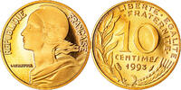 France 10 Centimes Coin, Marianne, Paris, Proof -
