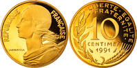 France 10 Centimes Coin, Marianne, Paris, Proof -