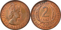Eastern Caribbean States 2 Cents Coin, East Caribbean States, Elizabeth II, Bronze -