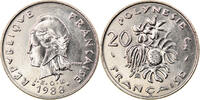 French Polynesia 20 Francs Coin, Paris, Nickel, KM:9 -