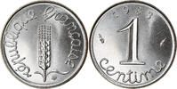 France Centime Coin, Épi, Paris, Stainless Steel, KM:928 -