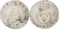 France 12 Sols, 1/10 ECU Coin, Louis XV, 1/10 Écu Vertugadin -