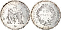 France 50 Francs Coin, Hercule, Paris, Silver, KM:941.1 -
