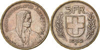 Switzerland 5 Francs Coin, Bern, Silver, KM:40 -