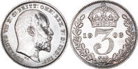 Great Britain 3 Pence Coin, Edward VII, Silver, KM:797.1 -