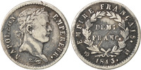 France 1/2 Franc Coin, Napoléon I, La Rochelle, Silver -