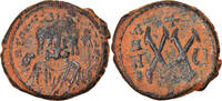 Half Follis Coin, Maurice Tiberius, 583-584, Antioch, Copper -