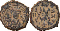Half Follis Coin, Maurice Tiberius, Constantinople, Copper -